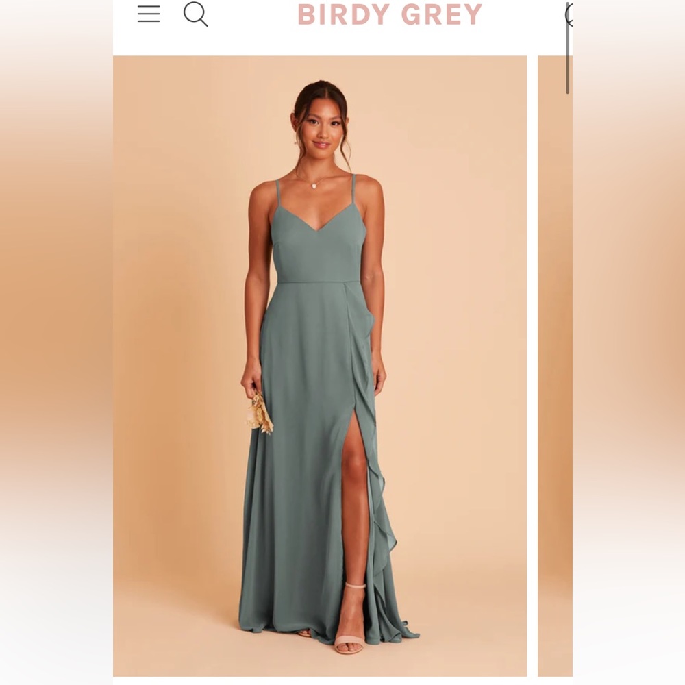 Birdy Grey Theresa Chiffon dress in color sea glass, bridesmaid.